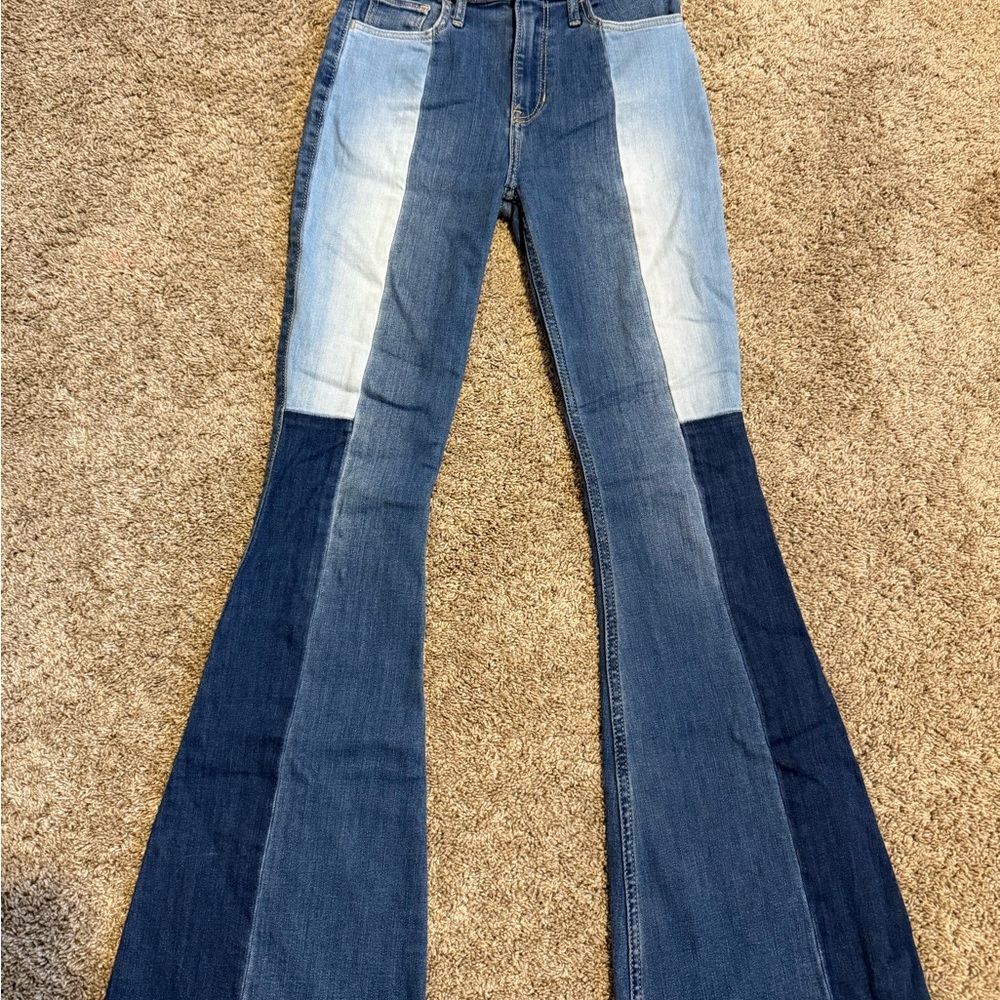 Hollister Women's Patchwork Flare Jeans